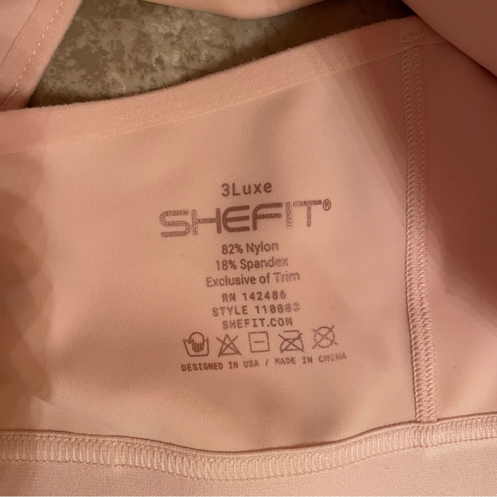 SHEFIT Blush Pink Flex Sports Bra 3Luxe - Picture 4 of 5